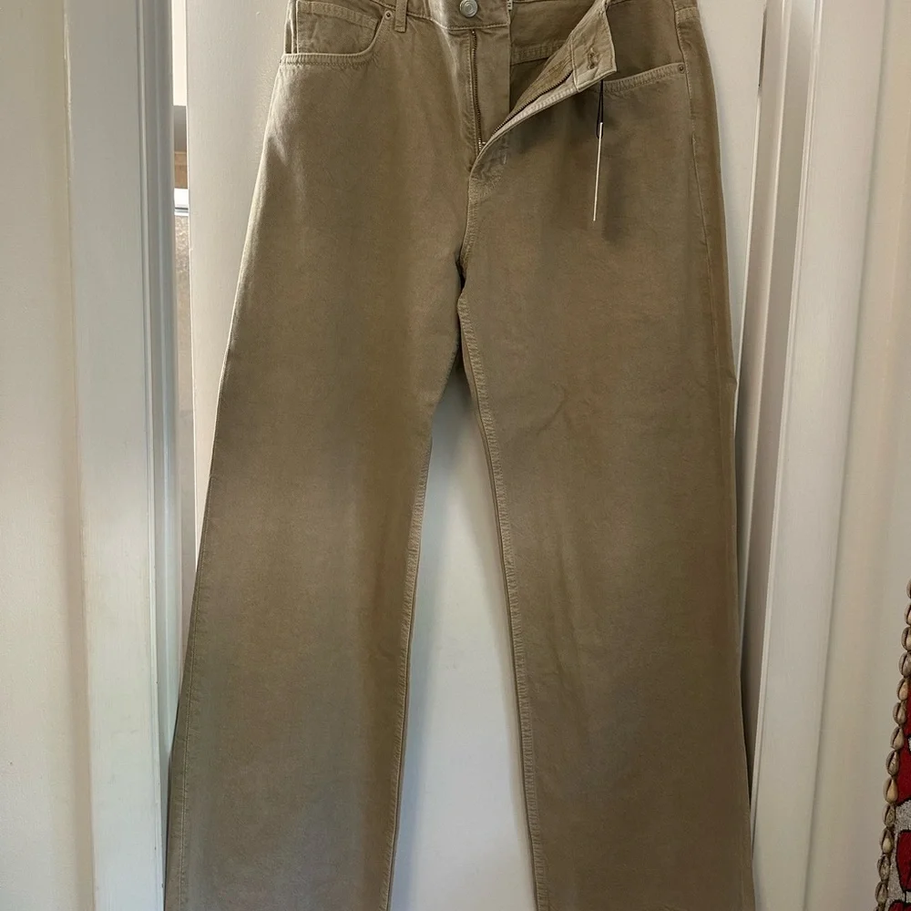 Reformation Cary low rise, slouchy wide leg jeans - sand dollar - Picture 2 of 7